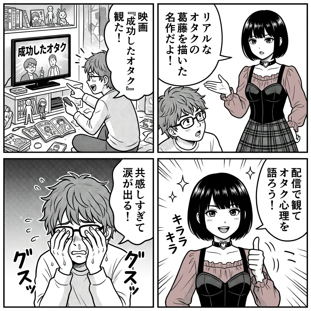 映画 成功したオタク 4コマ漫画