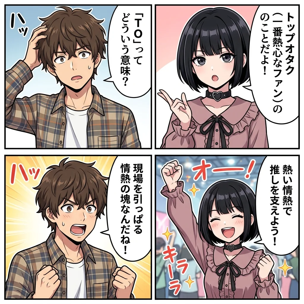 【4コマ漫画】TO（トップオタク）