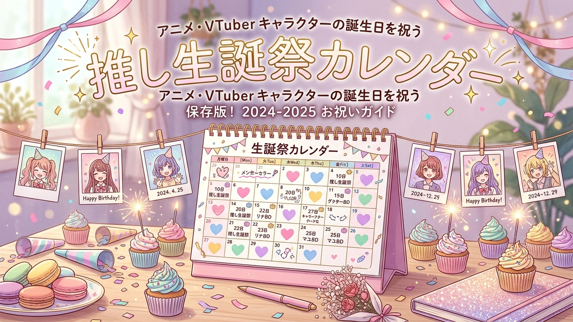 【2026最新】アニメ・VTuberキャラ誕生日・生誕祭カレンダーまとめ