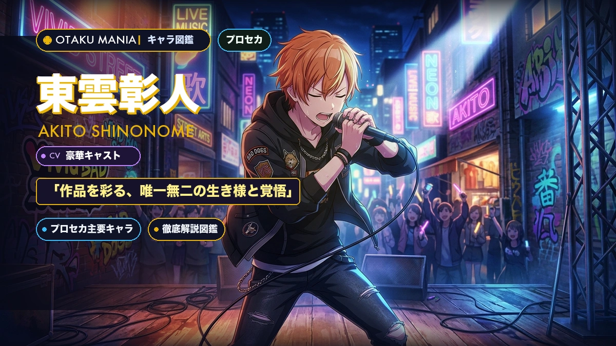 東雲彰人プロフィール！プロセカビビバス相棒冬弥との熱い努力の軌跡
