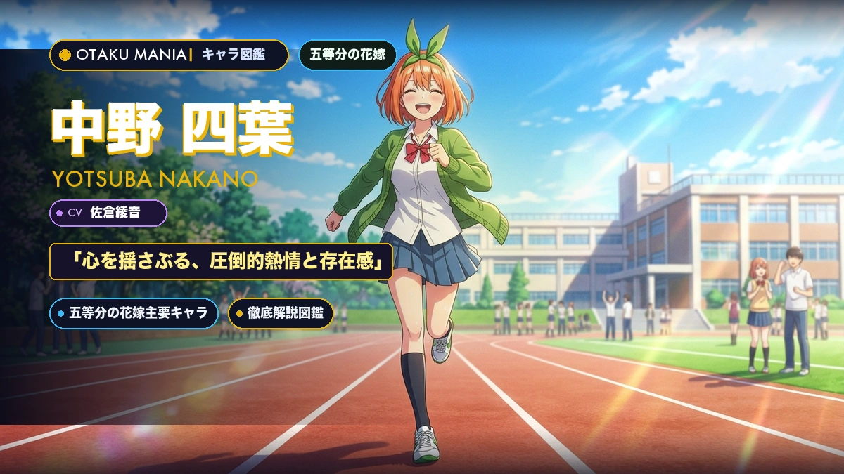 中野四葉プロフィール！五等分の花嫁元気リボン少女の過去と真実