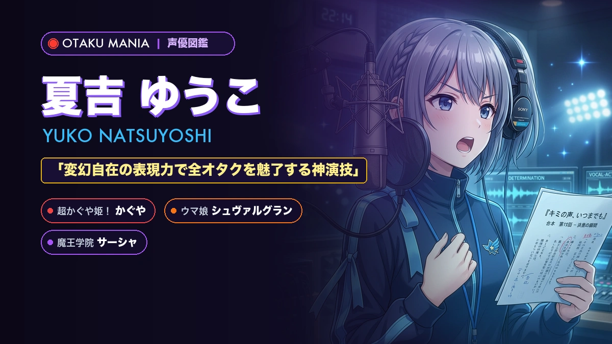 【夏吉ゆうこ】プロフィール・代表作キャラ一覧まとめ