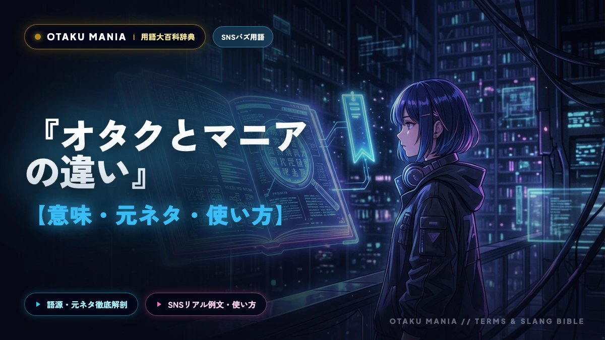 マニアとは？意味と語源・オタクとの決定的な違いと境界線
