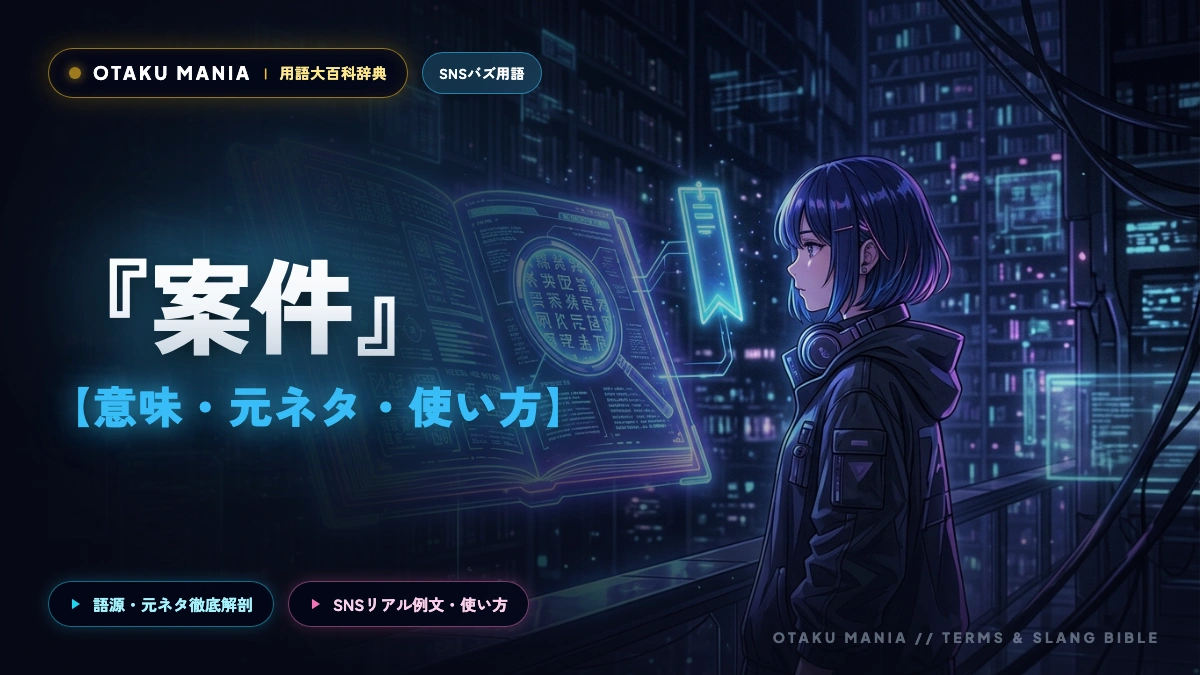 SNSで話題！オタク文化における「案件」のユニークな使い方