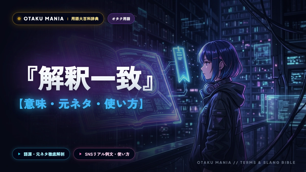 公式との一致に歓喜！『解釈一致』とは？ 多層的な意味を解説
