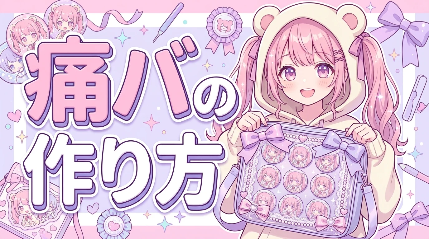 痛バッグの簡単な作り方！きれいに缶バッジを並べる組み方のコツ