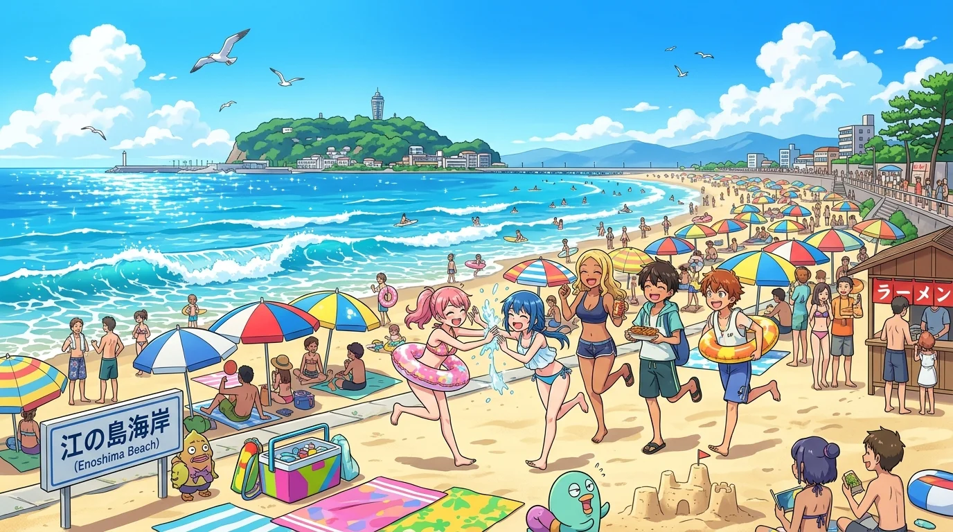 ぼっちざろっく水着神回まとめ！結束バンドの水着妄想と江の島回何話解説