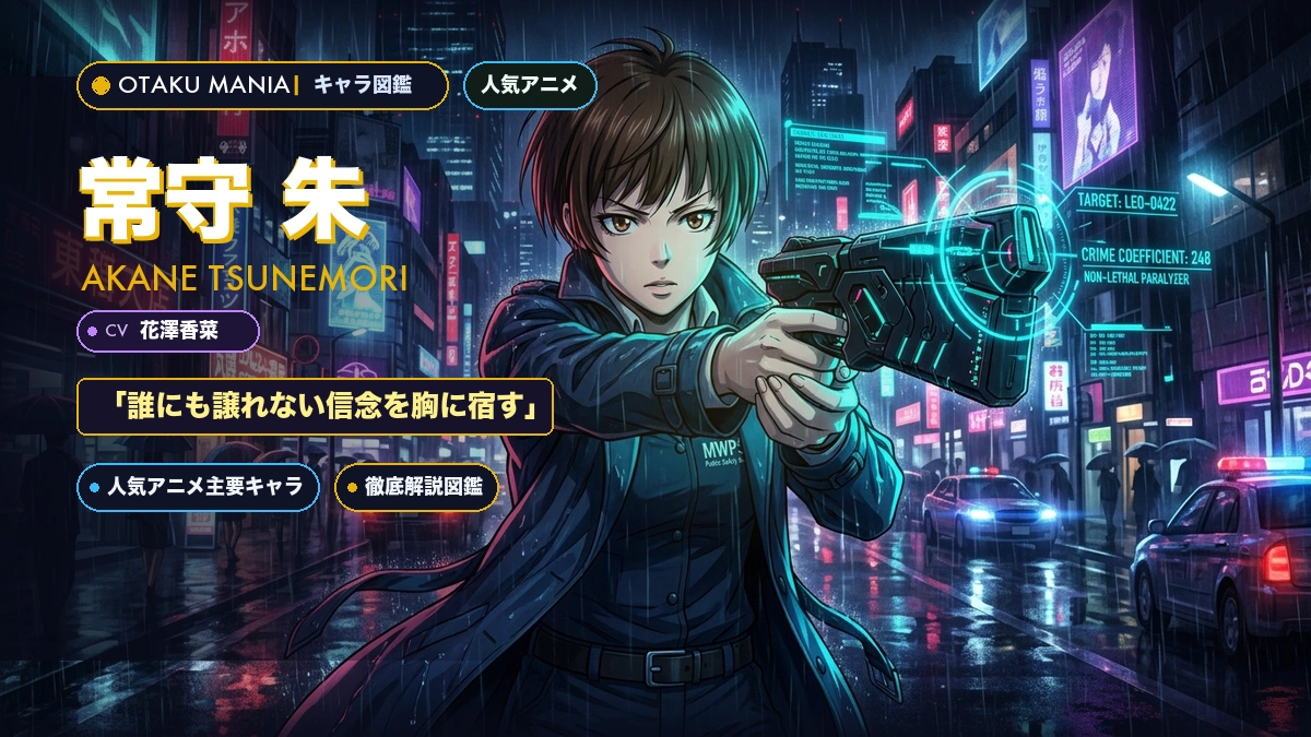 【PSYCHO-PASS】常守朱のプロフィール・濁らないサイコパスとシビュラとの対峙神解剖バイブル
