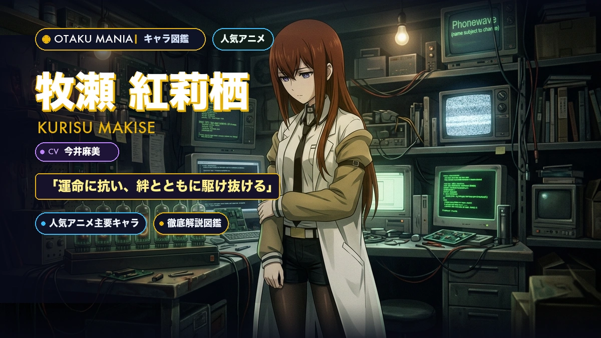 【Steins;Gate】牧瀬紅莉栖（助手）のプロフィール・天才脳科学者とツンデレ魅力神解剖バイブル