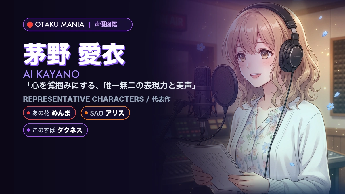 【声優】茅野愛衣の代表作キャラ・あの花めんまの奇跡とプロフィール名鑑