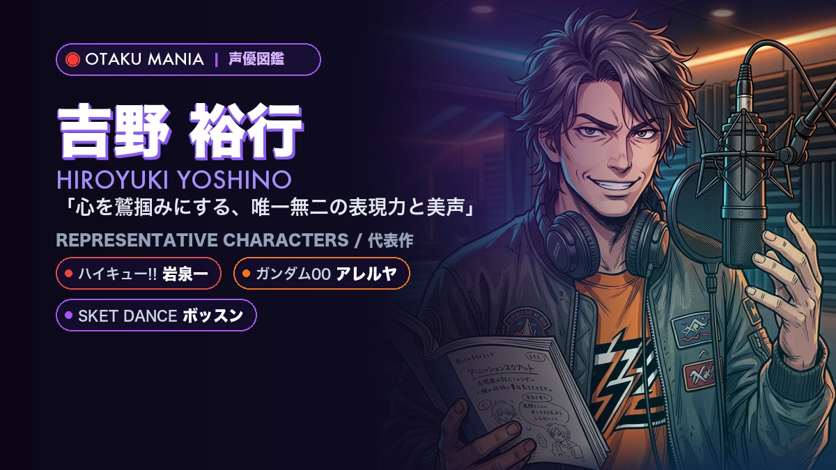 【吉野裕行】岩泉一やアレルヤ！『ハイキュー!!』『ガンダム00』代表作
