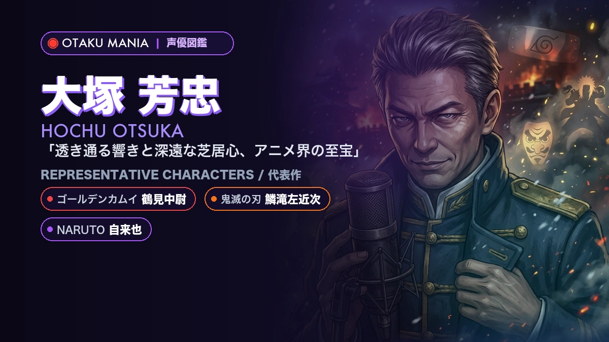 【大塚芳忠】鶴見中尉！『ゴールデンカムイ』人気キャラ代表作まとめ