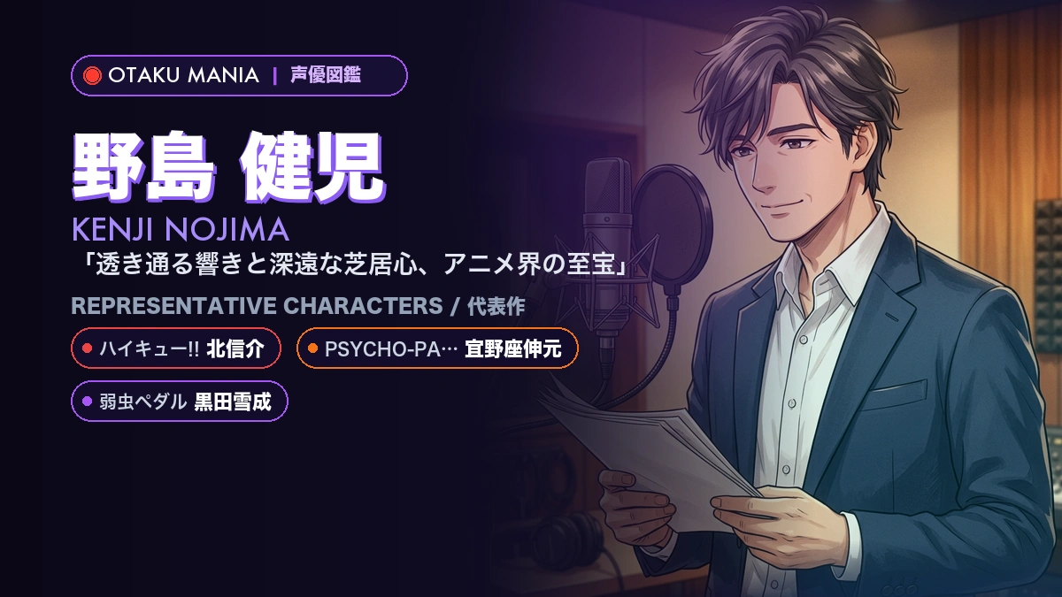 【野島健児】北信介や宜野座！『ハイキュー!!』『PSYCHO-PASS』代表作