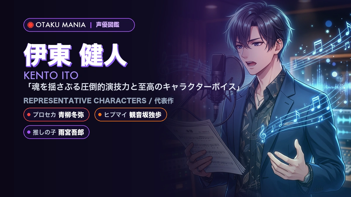 【伊東健人】青柳冬弥や観音坂独歩！『プロセカ』『ヒプマイ』代表作