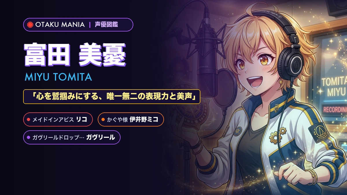 【声優】富田美憂のプロフィール・年齢・代表作キャラと経歴まとめ