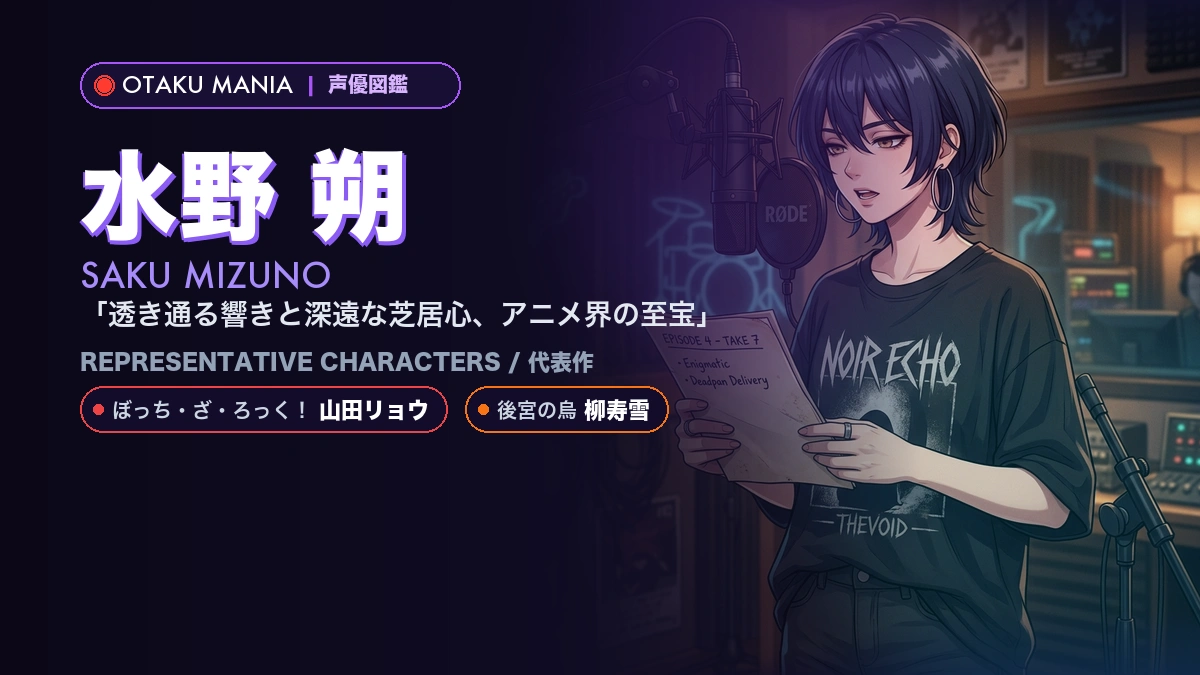 【水野朔】山田リョウや柳寿雪の代表作！『ぼざろ』『後宮の烏』