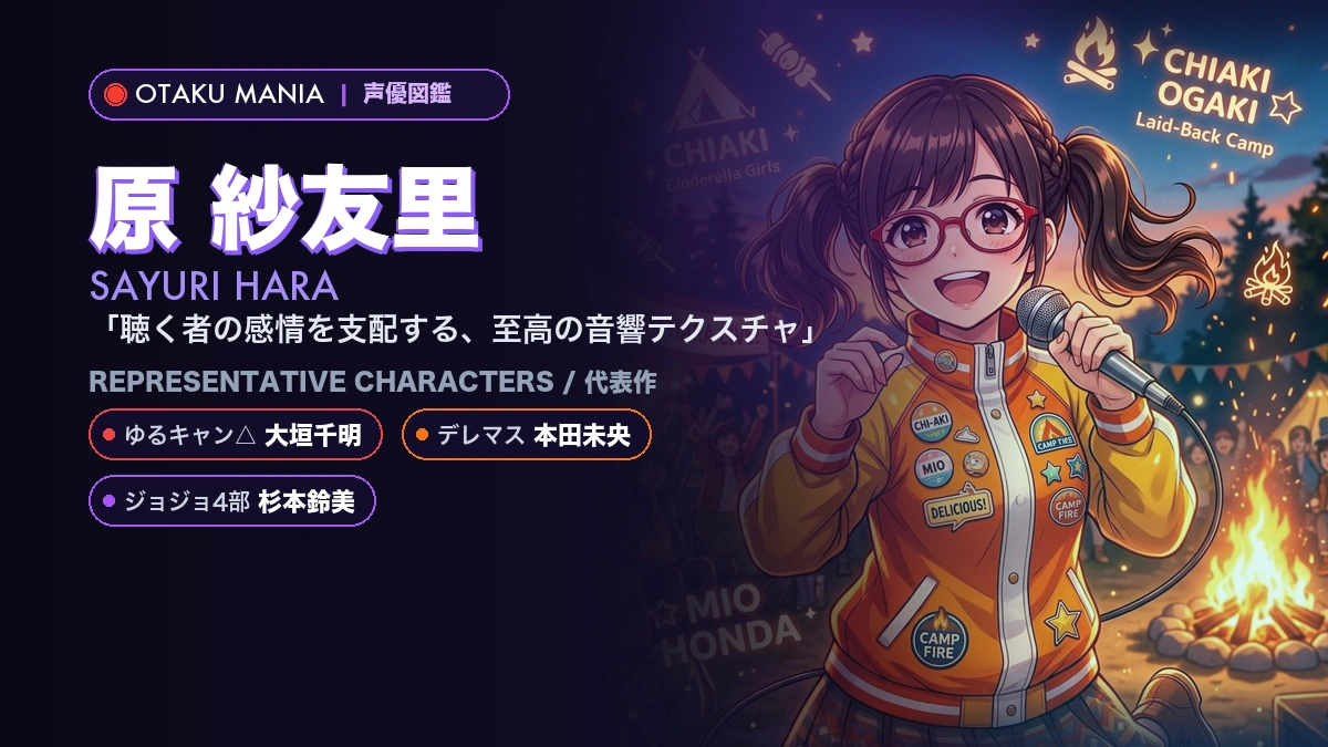 【原紗友里】大垣千明や本田未央！『ゆるキャン△』の代表作キャラ