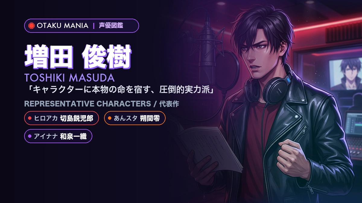 【増田俊樹】切島鋭児郎や朔間零！『ヒロアカ』『あんスタ』代表作