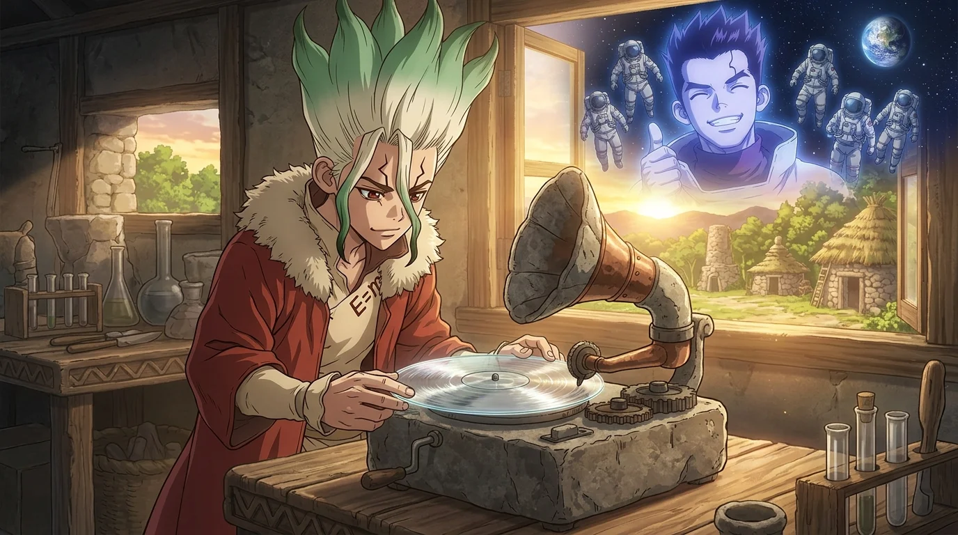 Dr.STONE24話の百夜のレコードに鳥肌が止まらない理由！数千年越しの科学のバトン