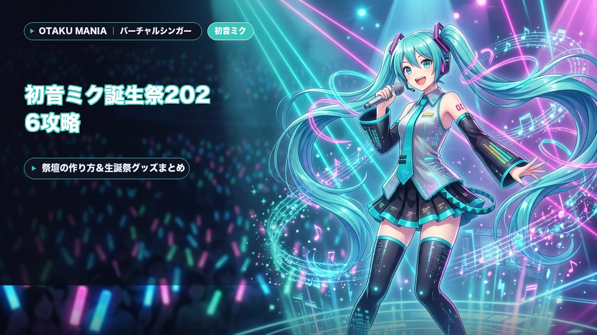 【8月31日】初音ミク誕生祭2026攻略！祭壇の作り方＆生誕祭グッズまとめ