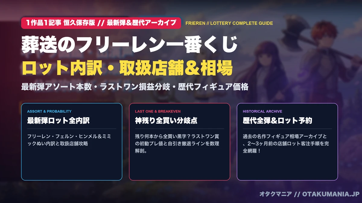 【葬送のフリーレン】一番くじ最新弾＆歴代ロット内訳・相場攻略【2026】