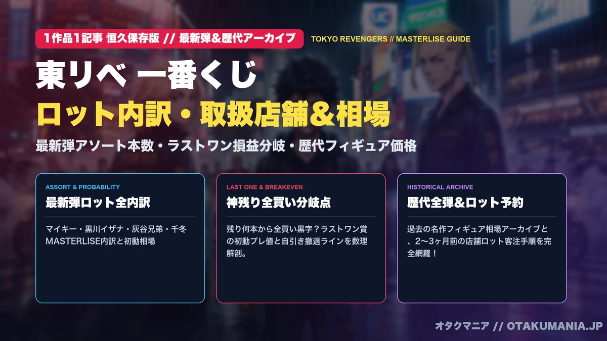 【東リベ】一番くじ最新弾＆歴代ロット内訳・フィギュア相場【2026最新】