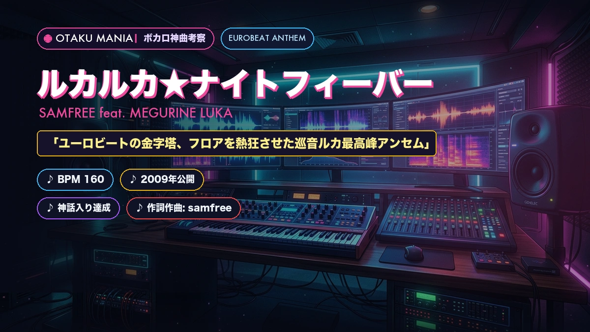 【歌詞考察】『ルカルカ★ナイトフィーバー』samfree×巡音ルカ神曲解説