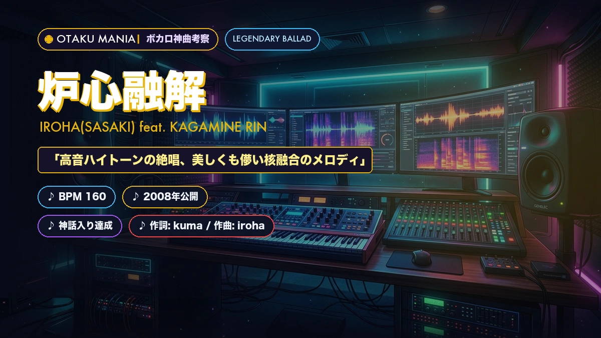 【歌詞考察】『炉心融解』iroha×鏡音リンのハイトーン絶唱と核融合解読