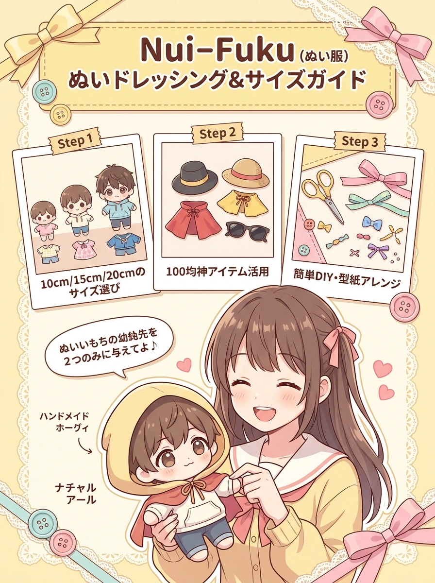 「ぬい服」おすすめと選び方！100均着せ替え・サイズ別選び方ガイドの重要ポイント図解まとめ