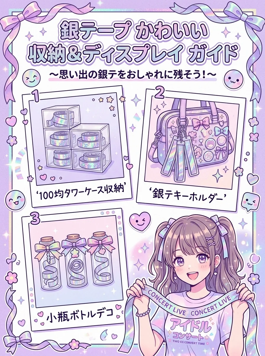 「銀テープ収納」おすすめ保管術！100均ケース・キーホルダーの作り方の重要ポイント図解まとめ