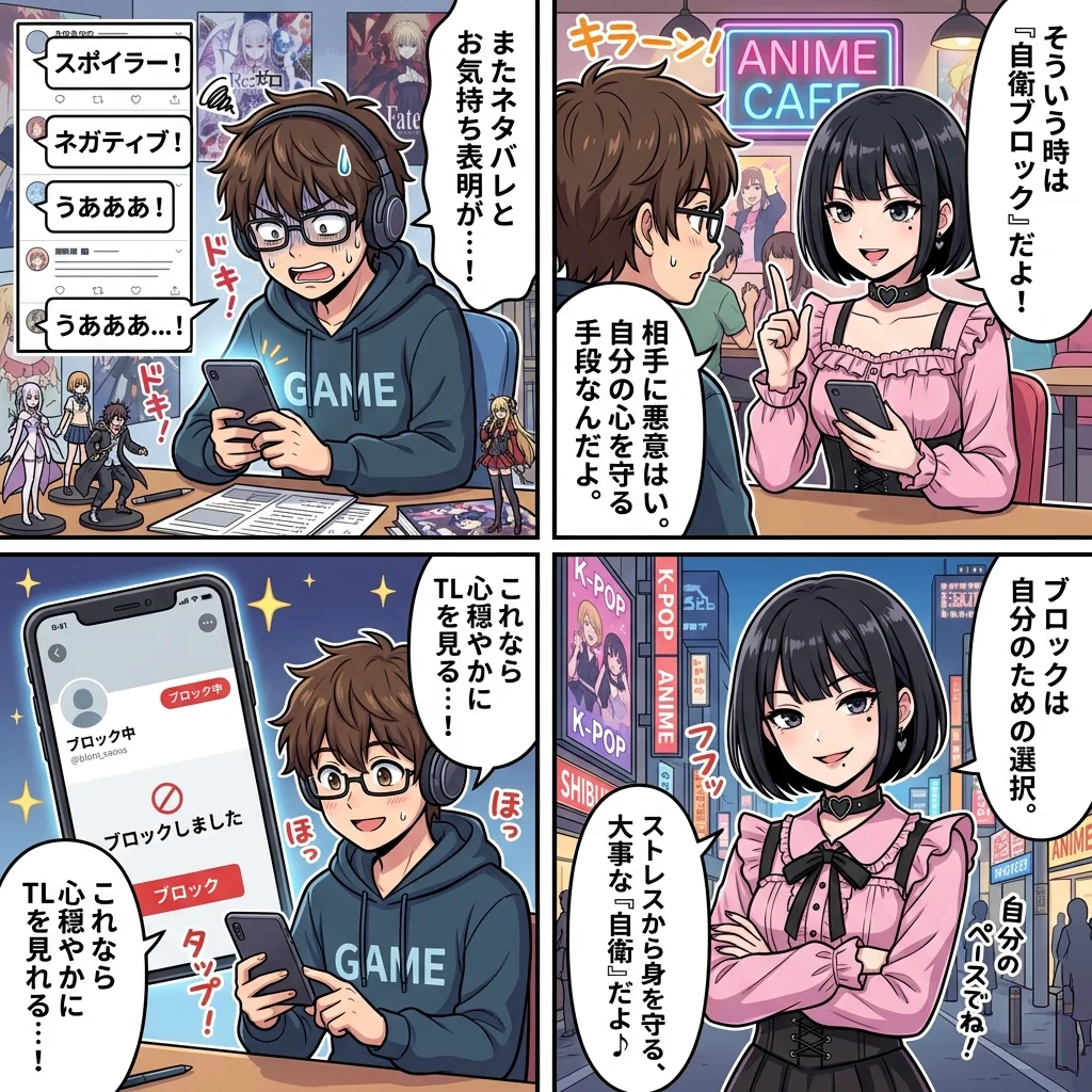 自衛ブロック 4コマ漫画