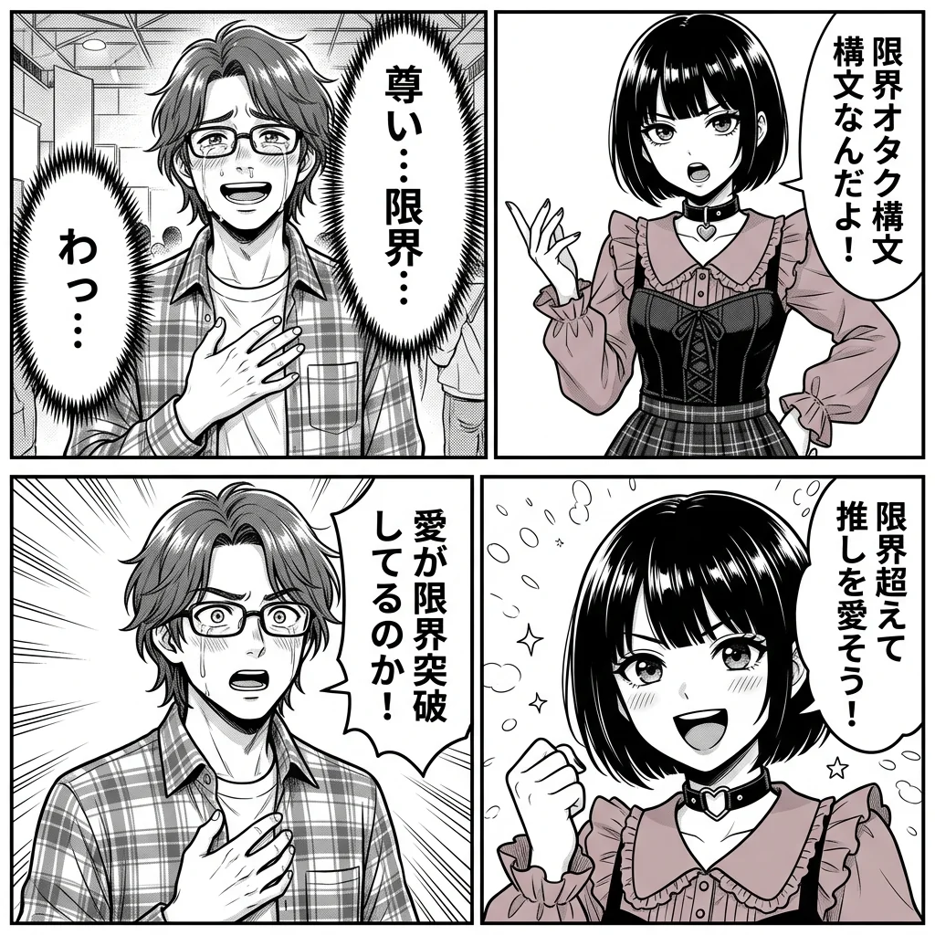 限界界隈 限界オタク 意味 構文 4コマ漫画