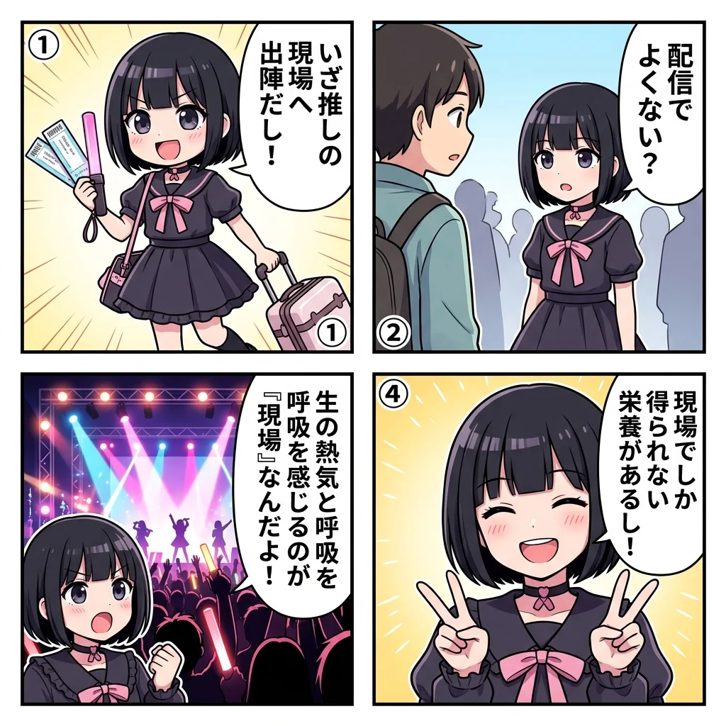 オタクの現場の意味と参戦準備完全ガイド4コマ漫画