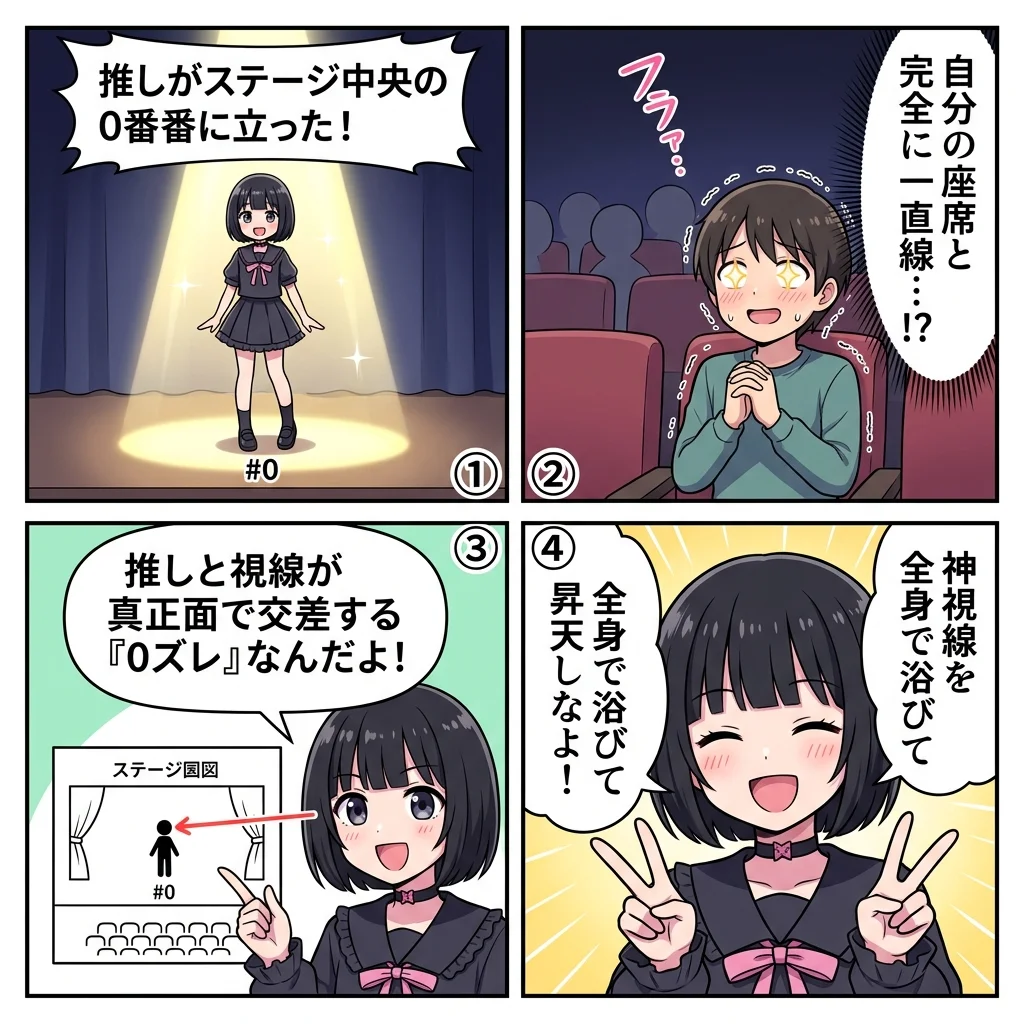 0ズレ（ゼロズレ）の意味・語源と舞台の0番4コマ漫画