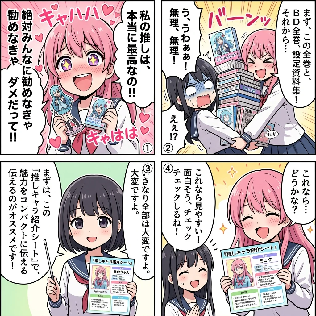 推しの布教あるある4コマ漫画
