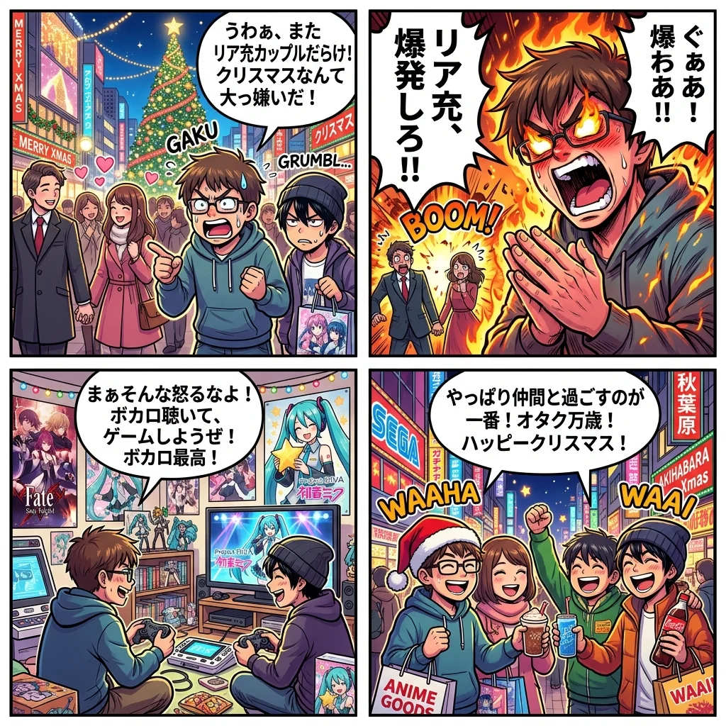 リア充爆発しろ 意味 元ネタ 4コマ漫画