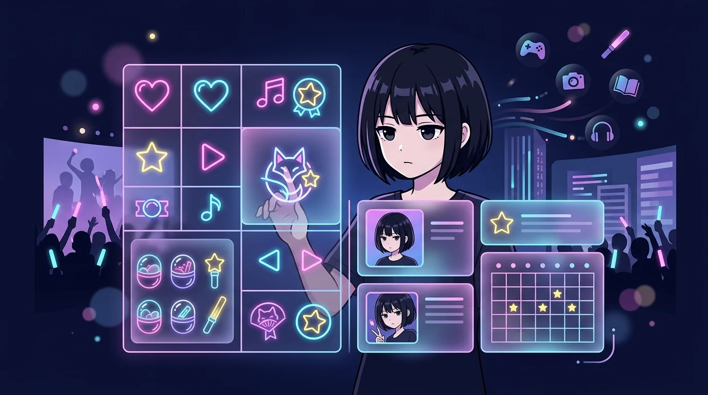 アロマンティックオタクならではの推し活の魅力概念図