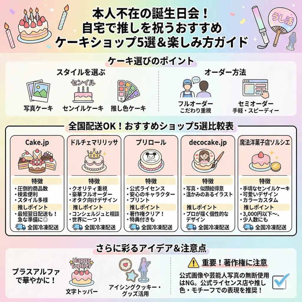 自宅で推しを祝うおすすめのケーキショップ5選