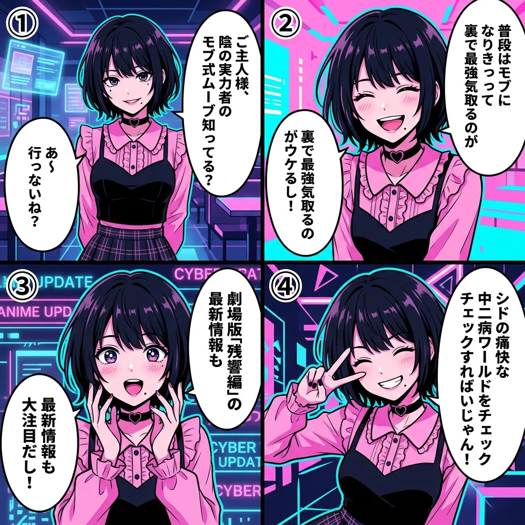 陰の実力者に関する4コマ漫画