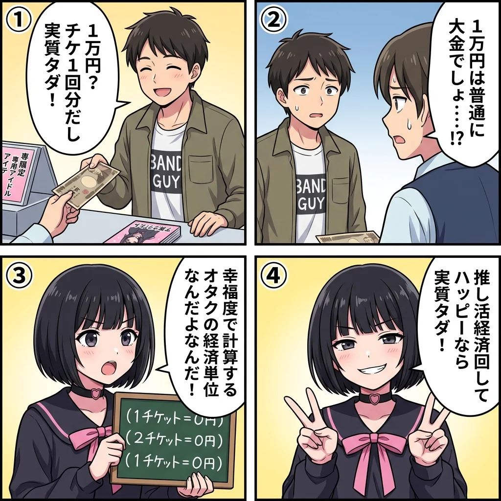 オタクしか使わない単位とお金の数え方7選!実質タダや1栄一4コマ漫画