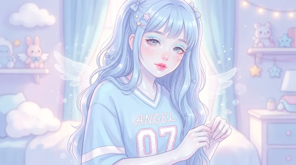 天使界隈メイク 全体像