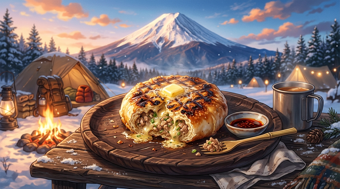 ゆるキャン△ 豚まんプレス焼き ホットサンドメーカー再現