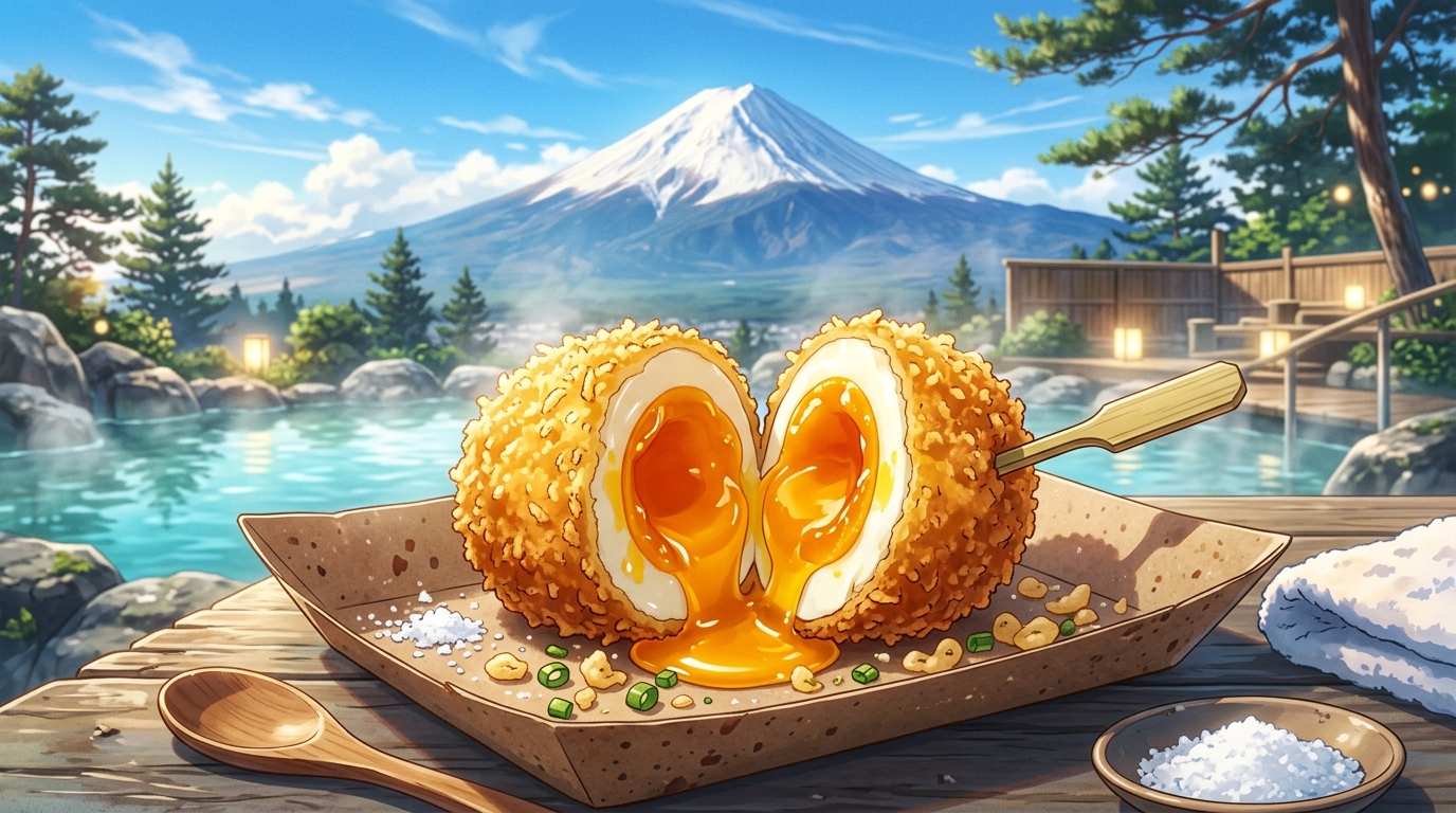 ゆるキャン△ ほったらかし温泉 温玉揚げ再現