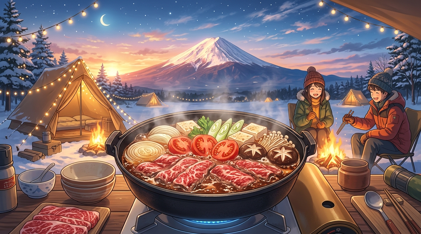 ゆるキャン△ トマトすき焼き クリスマスキャンプ再現